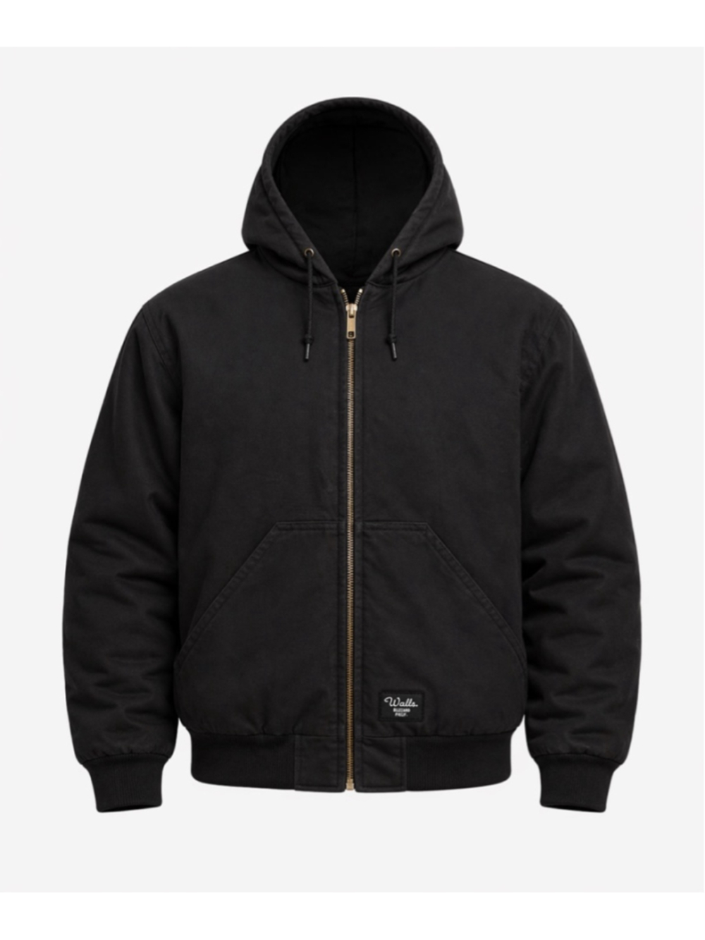 Men's Walls Black Hooded Work Wear Jacket XL